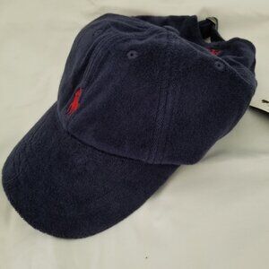 NEW Polo Ralph Lauren Navy Velour Baseball Cap OS